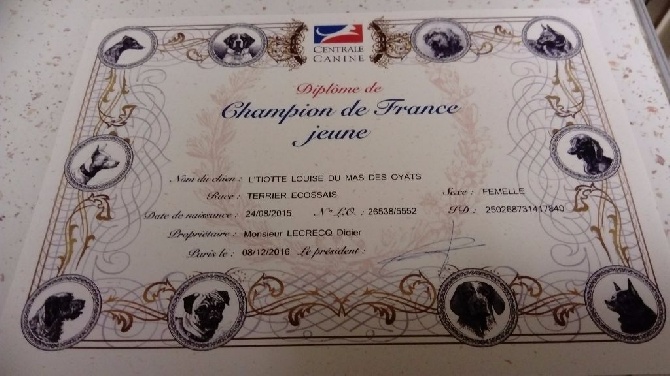 de la Chapelle Madame - homologation du titre de champion de france jeune